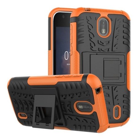 Nokia 1 halkskyddsfodral med stativ - Orange