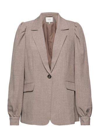 Yasteis Ls Blazer S. Blazers Single Breasted Blazers Beige YAS