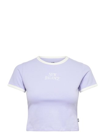New Balance Linear Heritage Ringer T-Shirt - Purple - XL