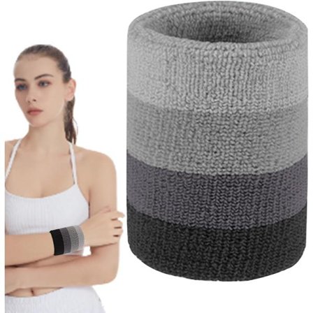 ING Herresvettbånd Svært elastiske polyesterarmbånd med gradientfarge for løping, trening, yoga, tennis, badminton, basketball og andre idretter