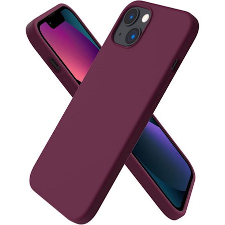 iPhone 13 Cover, Flydende Silikone Cover til 6,1 tommer iPhone 13, Ultratyndt Cover, Fuld Dækning Stødsikkert Beskyttende Blødt Cover Rød v