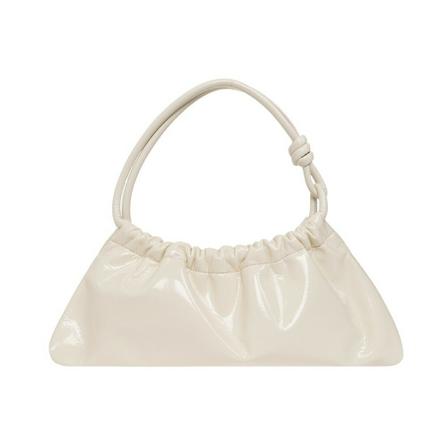 Nanushka, Valerie glossy shoulder bag Wit, Dames, Maat:ONE Size,leer
