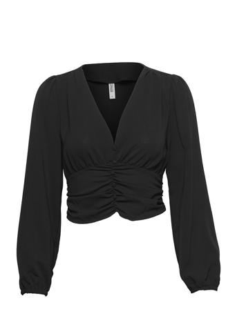 Onlcute Ls V-Neck Top Nn Black ONLY