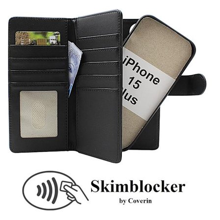 Skimblocker iPhone 15 Plus XL Magnet Plånboksfodral