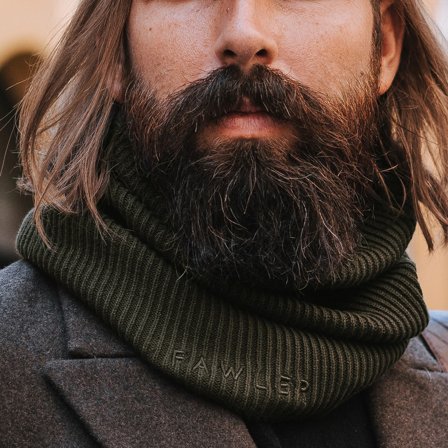 Frisco Olivgrüner Urban Schlauchschal für Männer - Winterschals