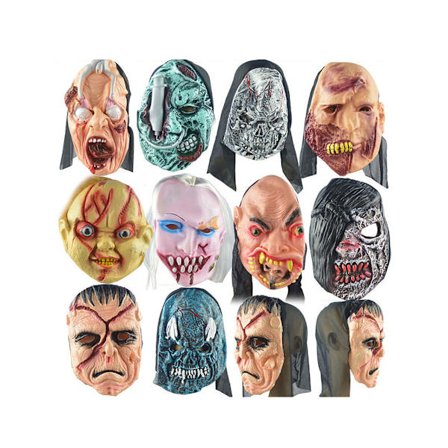 Realistsik Horror Zombie Ansigtsmaske til Halloween Cosplay