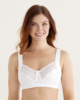 BH uden bøjle Delight Cotton Hvid - B85 - Swegmark