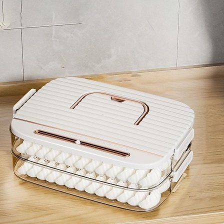 Dumpling Box Food Forseglingsboks HVID TO LAG TO LAG