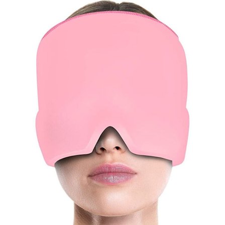 Cold Compress Therapy Hat Head Massager Cap PINK