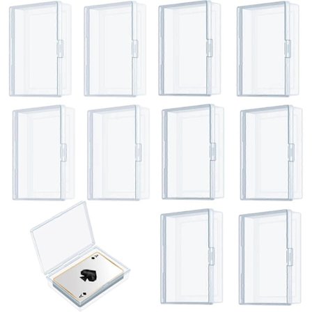 10 Stk. Spillekortæske, Kortopbevaringsæske, Lille Plastikæske med Låg, Lille Opbevaringsæske, Velegnet til Små Ting og Andet Håndværk