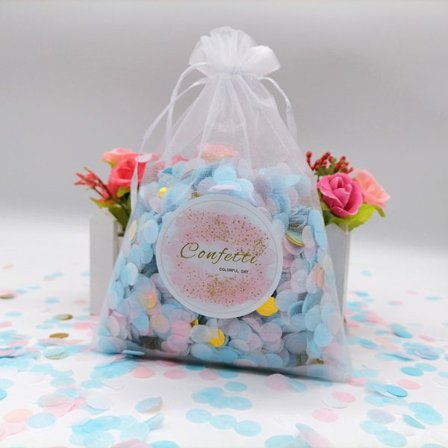 3 Pose Papir Konfetti Konfetti Pop BLÅT PULVER BLÅT PULVER