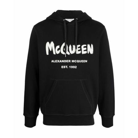 Alexander Mcqueen - Hood Tröjor - Svart - Herr - Storlek: L, Herr, Storlek: L