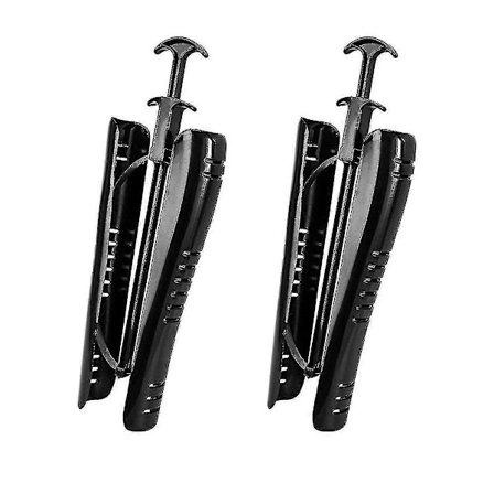 2 svarte innlegg for knehøye støvler, støvlettformer TAO