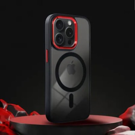 Mobilskal till iPhone 16 Magsafe Color Edge - Röd