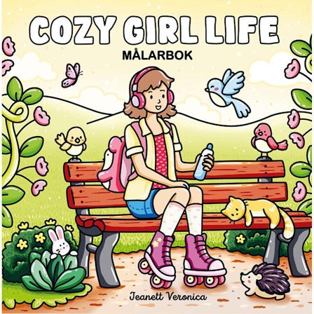Målarbok Cozy Girl Life