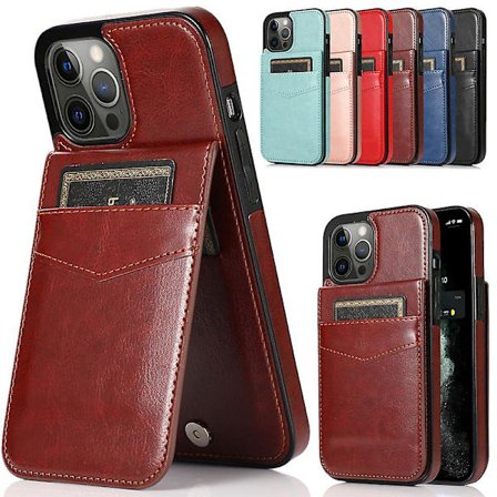 Flip Premium Läder Magnetlås Heavy Duty Case För Iphone 15 Pro Max/15 Ultra Med Kickstand