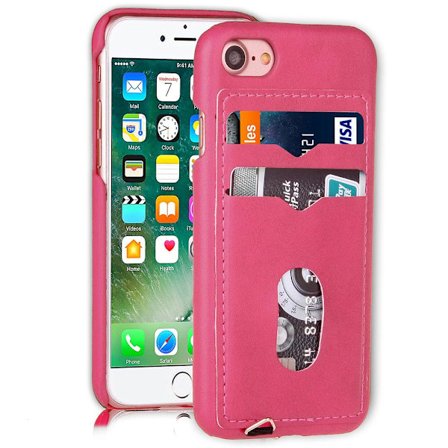 NYHET! Skal med Korthållare för iPhone 7 (Vintage-Mark)