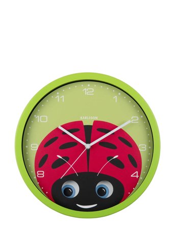 Wall Clock Peekaboo Ladybug Green Green KARLSSON