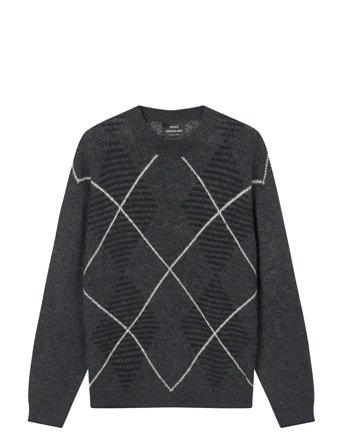 Mads Nørgaard | Comfy Wool Adam Argyle Knit | XXL