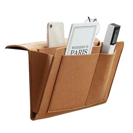 Arrangør til seng og sofa brun