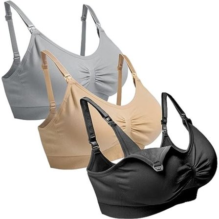 Sømløs amme-BH for ammende kvinner 3 stk. amme-BH med