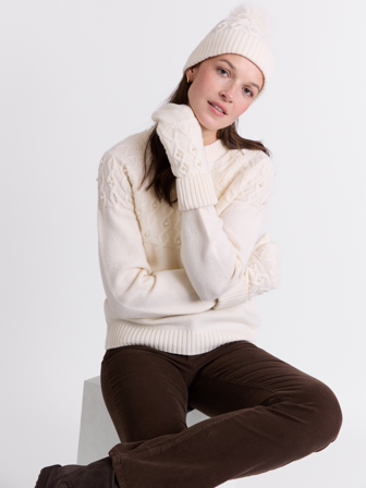 MATCH - Iselin vott - Va Vite - Str. ONESIZE - Dame - Tilbehør - Hvit - 50% ull, 50% polyester - resirkulert