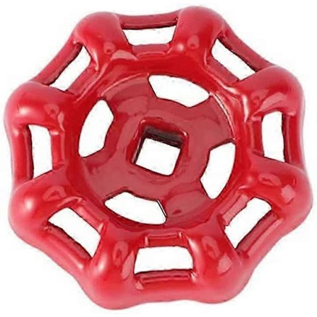 Gjutjärn Utomhus Kran Rund Ratt Handtag Slang Vattenkran Handtag 6x6mm, Röd