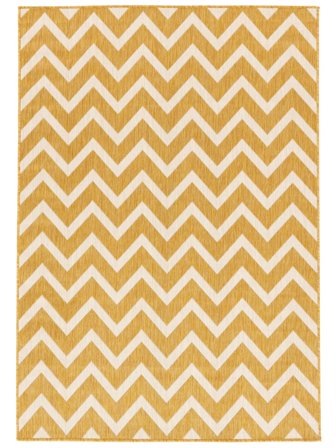 Vaskbart Indendørs-/Udendørstæppe Capri Gul Lille Oeko-Tex