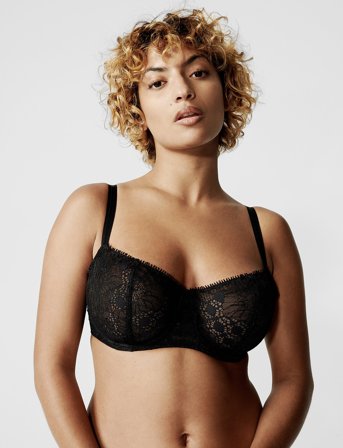 CHANTELLE Day To Night Half-Cup Bra - Black - D x 70