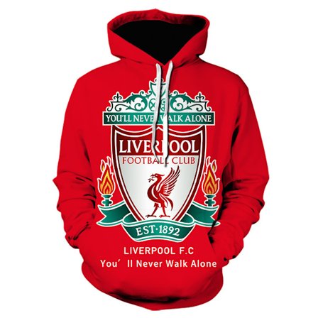 Fodboldklub sweatshirt lang, hættetrøje med stort grafisk tryk 2122 2122 2122[F]