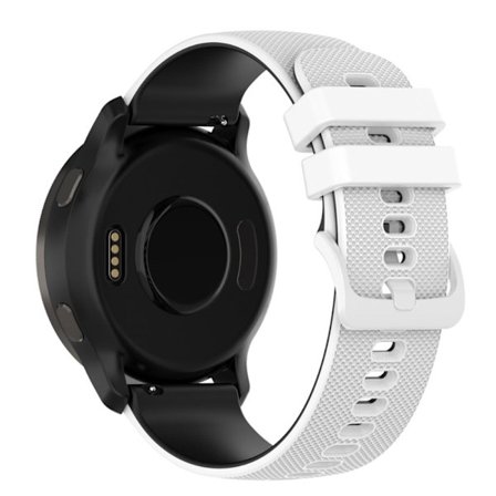 Huawei Watch GT Runner / Watch Buds / Watch 3 Pro klockarmband i silikon med dubbla färger - Vit / Svart