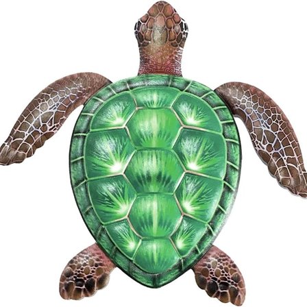 Havskilpadde Strand Metall Utendørs Veggdekor Henge Jern Veggdekor