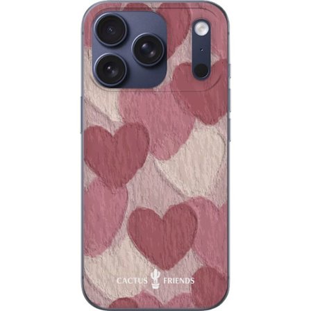 Kompatibelt Mobildeksel til Apple iPhone 17 Pro Cactus and Friends - Blush Paper Hearts