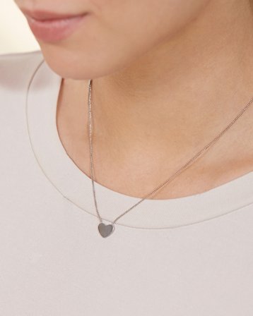 Edblad Pure Heart Necklace Steel Couleur argent Bijoux Fille - Kids Brand Store