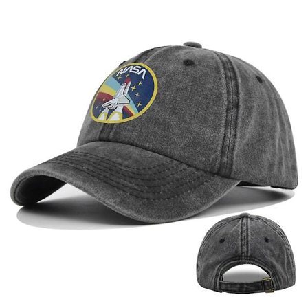 Europæisk og amerikansk Nasa Graffiti-print Baseball Cap Farve Screen Printing Peaked Cap Lavet af Gammel Buet Skygge Hat Solhat Personlig Hat