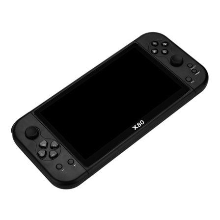 X80 Retro håndholdt videospillkonsoll 10 emulatorer 10000+ klassiske spill 7" TFT-skjerm bærbar videospillspiller