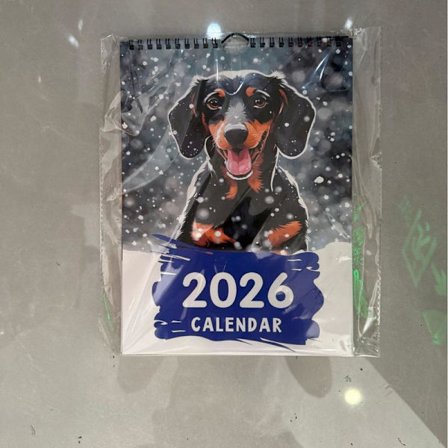 2026 Ny gränsöverskridande storsäljare Amazon engelsk Highland Cow Katt Hund Kalender/Bordskalender 7 Rolltweiler