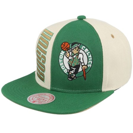 Mitchell & Ness - NBA Grønn snapback Caps - Boston Celtics Pop Panel Off White/Green Snapback @ Hatstore