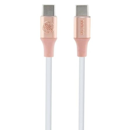 Guess USB-C till USB-C kabel 1.5m Ebossed Logo - Rosa