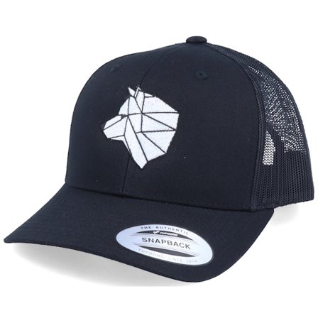 Origami - Black - trucker - Cap - White Paper Wolf Black Trucker - Hatstore