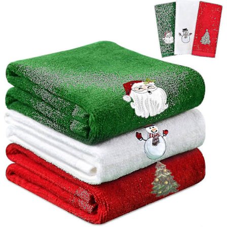 Joulukäsi pyyhkeet - Puuvillaiset joulukeittiöpyyhkeet (3 kpl pakkaus) - xinxx