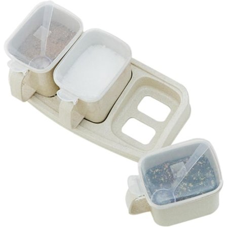 Kryddburk för kök - Förvaringsbehållare med tre fack