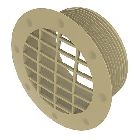 Ilmanvaihtosäleikkö, 65 mm, beige