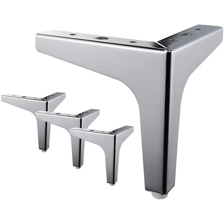 4" / 10cm Møbelben, 4 Moderne Metal Diamant Trekant Møbler