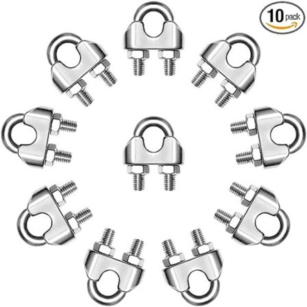 10 STK Wire Tau Clip Wire Tau Clamp Clip U Bolt Sadelfeste