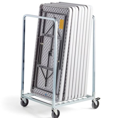 Set: 8x skládací stůl KLARA, 1220x610 mm + vozík na stoly