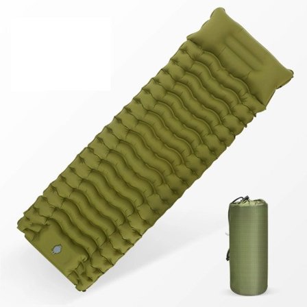 Udendørs Thicken Camping Madras Ultralight Uppustelig Sovepude med indbygget pude & Pumpe Air Mat