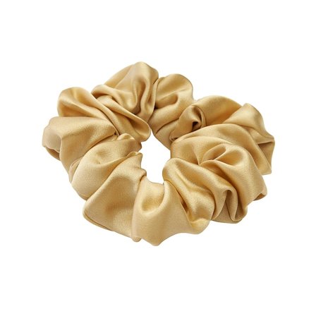Lenoites Mulberry Silk Scrunchie Gold, Hår, Hårpynt, Scrunchies