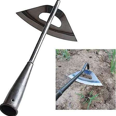 All Steel Härdad ihålig hacka trädgård lossnar jordverktyg, trädgårdsplanteringshacka, bärbar ogräsrensningsräfsa gård ogräsrensningstillbehör