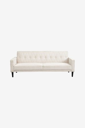 Loft24 - Avon sovesofa 3-personers fløjl - Hvid - Sovesofaer - Fra Homeroom